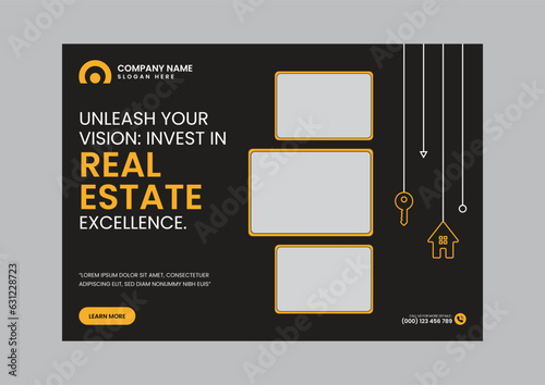 Real Estate Modern and Simple Social Media Banner Template