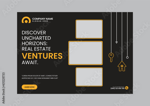 Real Estate Modern and Simple Social Media Banner Template