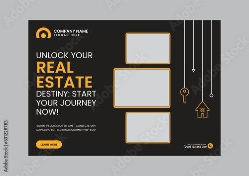 Real Estate Modern and Simple Social Media Banner Template