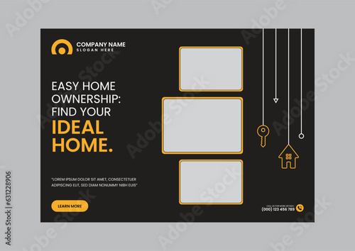 Real Estate Modern and Simple Social Media Banner Template