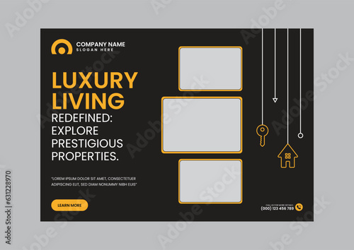Real Estate Modern and Simple Social Media Banner Template