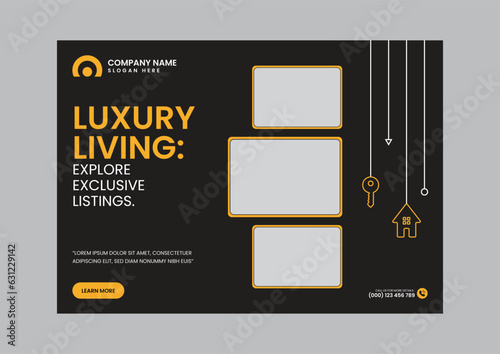 Real Estate Modern and Simple Social Media Banner Template