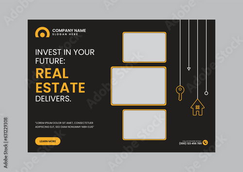 Real Estate Modern and Simple Social Media Banner Template