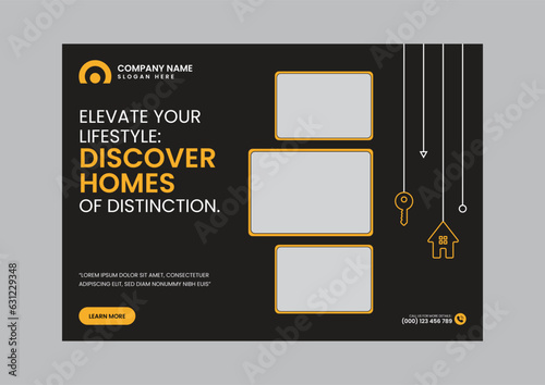 Real Estate Modern and Simple Social Media Banner Template