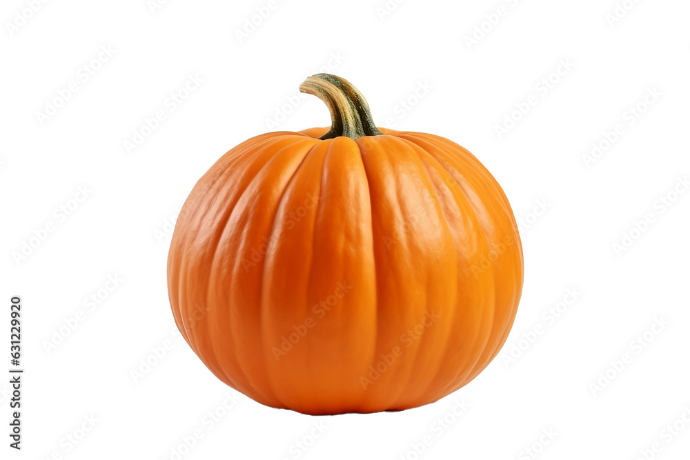 Pumpkin on transparent background, ripe, fresh vegetable - Generative AI Pumpkin on transparent background, ripe, fresh vegetable - Generative AI