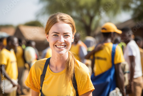 Woman Volunteer Making Positive Impact On The World