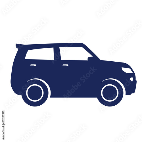 suv car icon on white