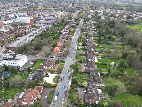 Streets and roads Eltham London UK drone,aerial photo