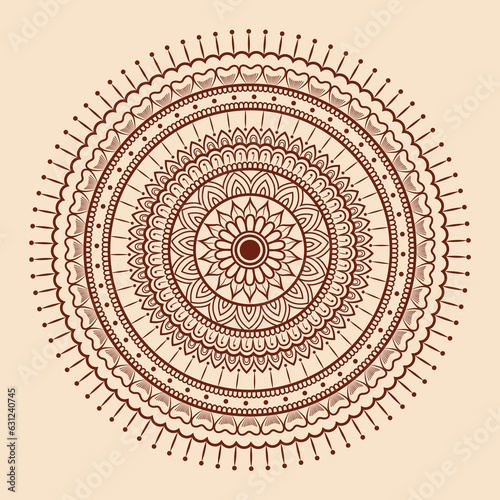 Floral decorative indian mandala design vector illustration	