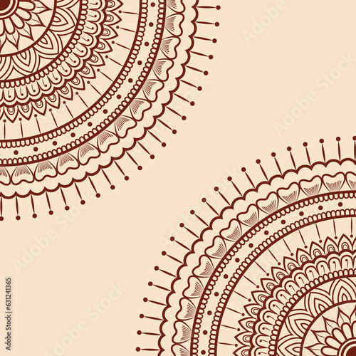 Floral decorative indian mandala design vector illustration	