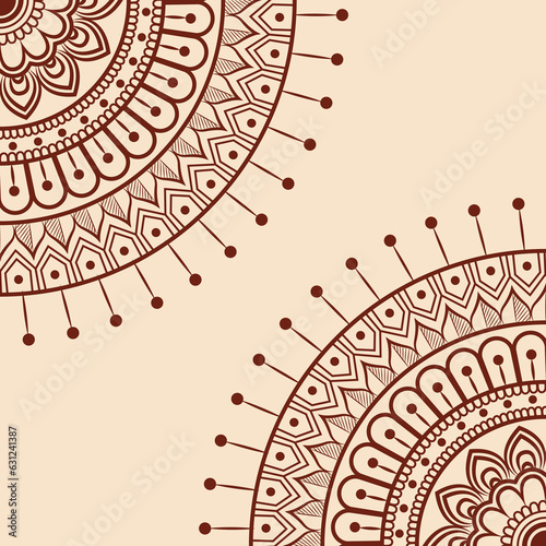 Floral decorative indian mandala design vector illustration	