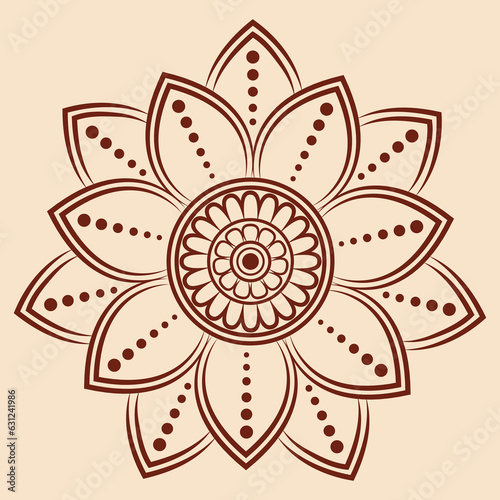 Floral decorative indian mandala design vector illustration	