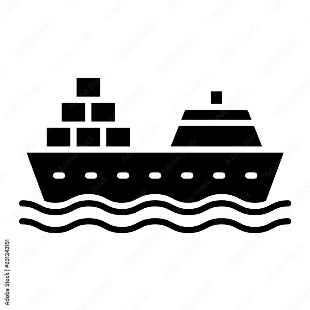 Obraz premium Cargo Ship Icon