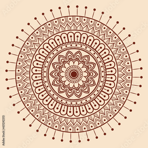 Floral decorative indian mandala design vector illustration	