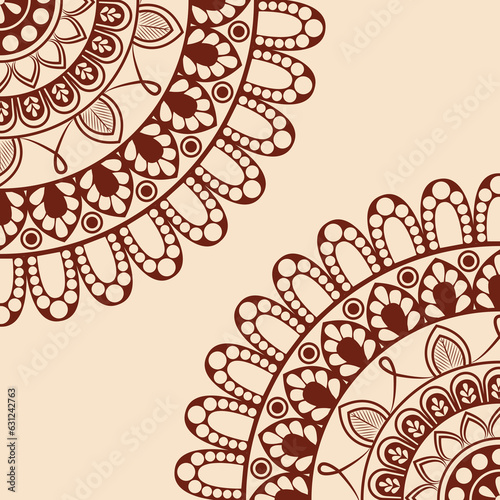 Floral decorative indian mandala design vector illustration	