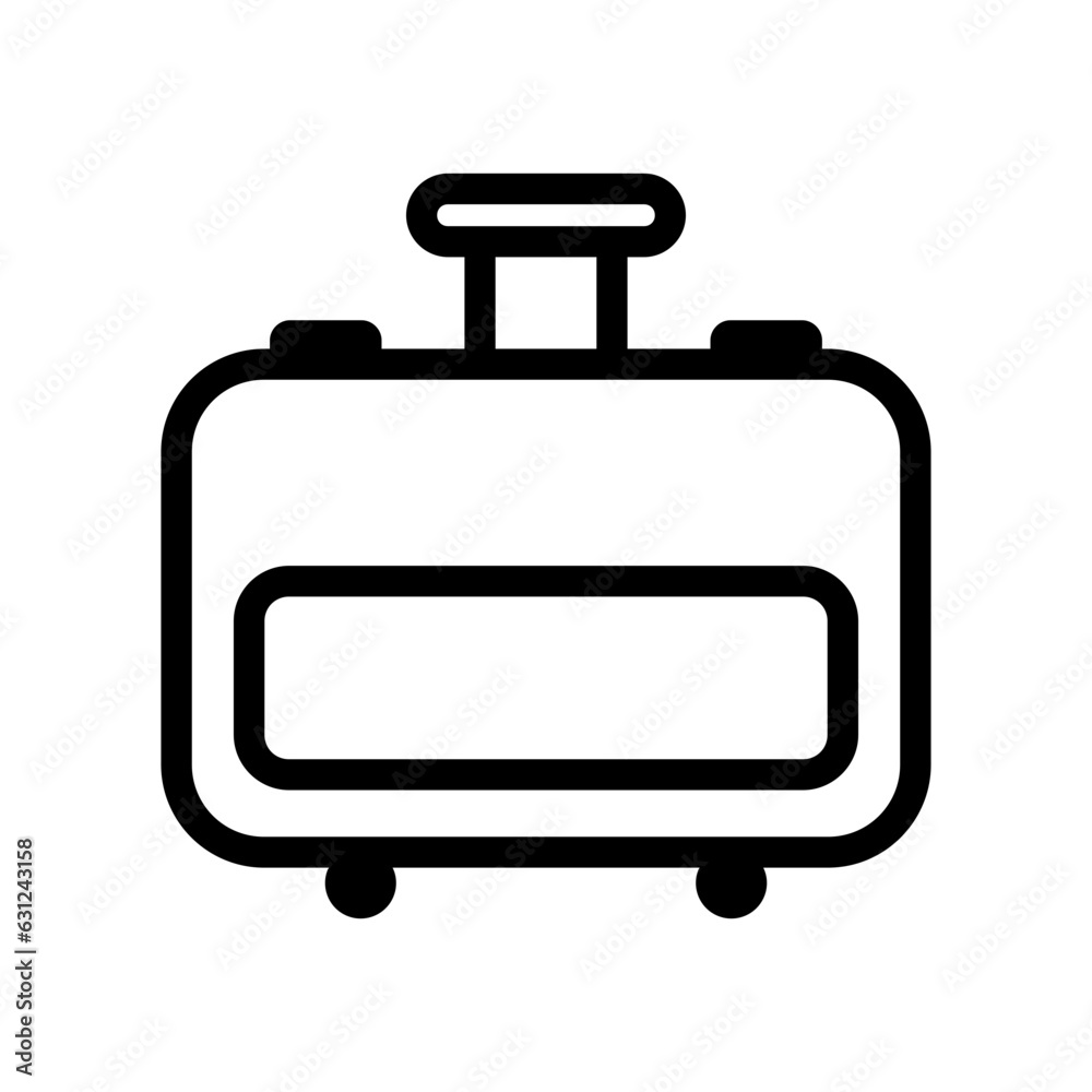 Suitcase black outlines icon vector illustration Suitcase black outlines icon vector illustration