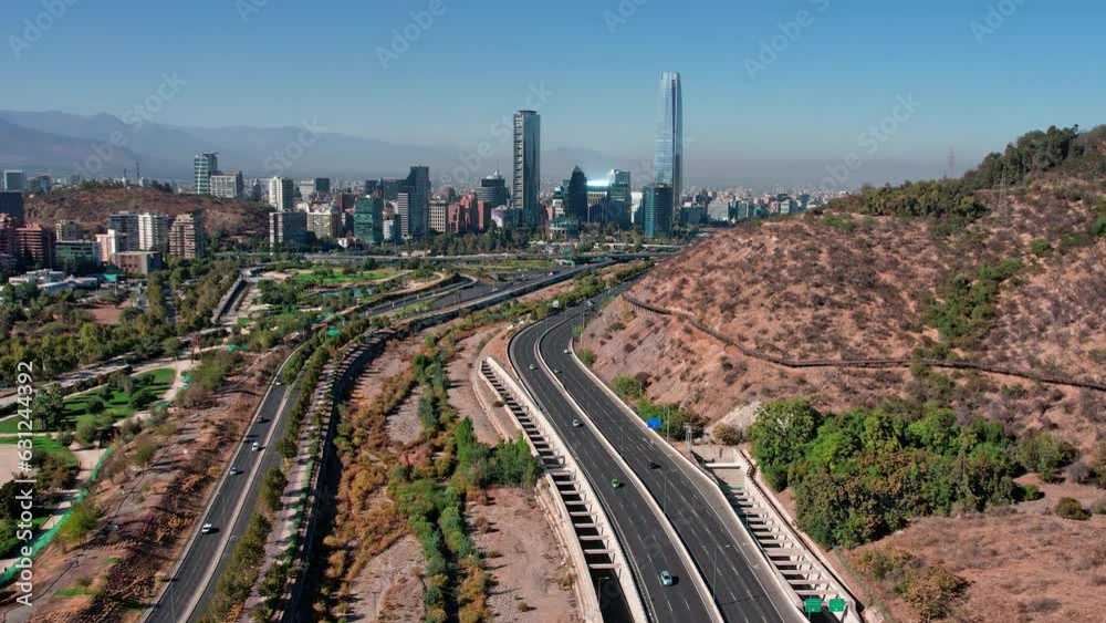 The city of Santiago Chile is characterized by its majestic high-rise buildings The city of Santiago Chile is characterized by its majestic high-rise buildings