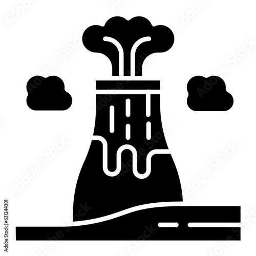 Volcano Landscape Icon