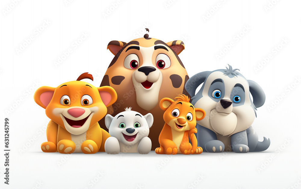 Jungle Jamboree: 3D Cartoon Animal Family Jungle Jamboree: 3D Cartoon Animal Family