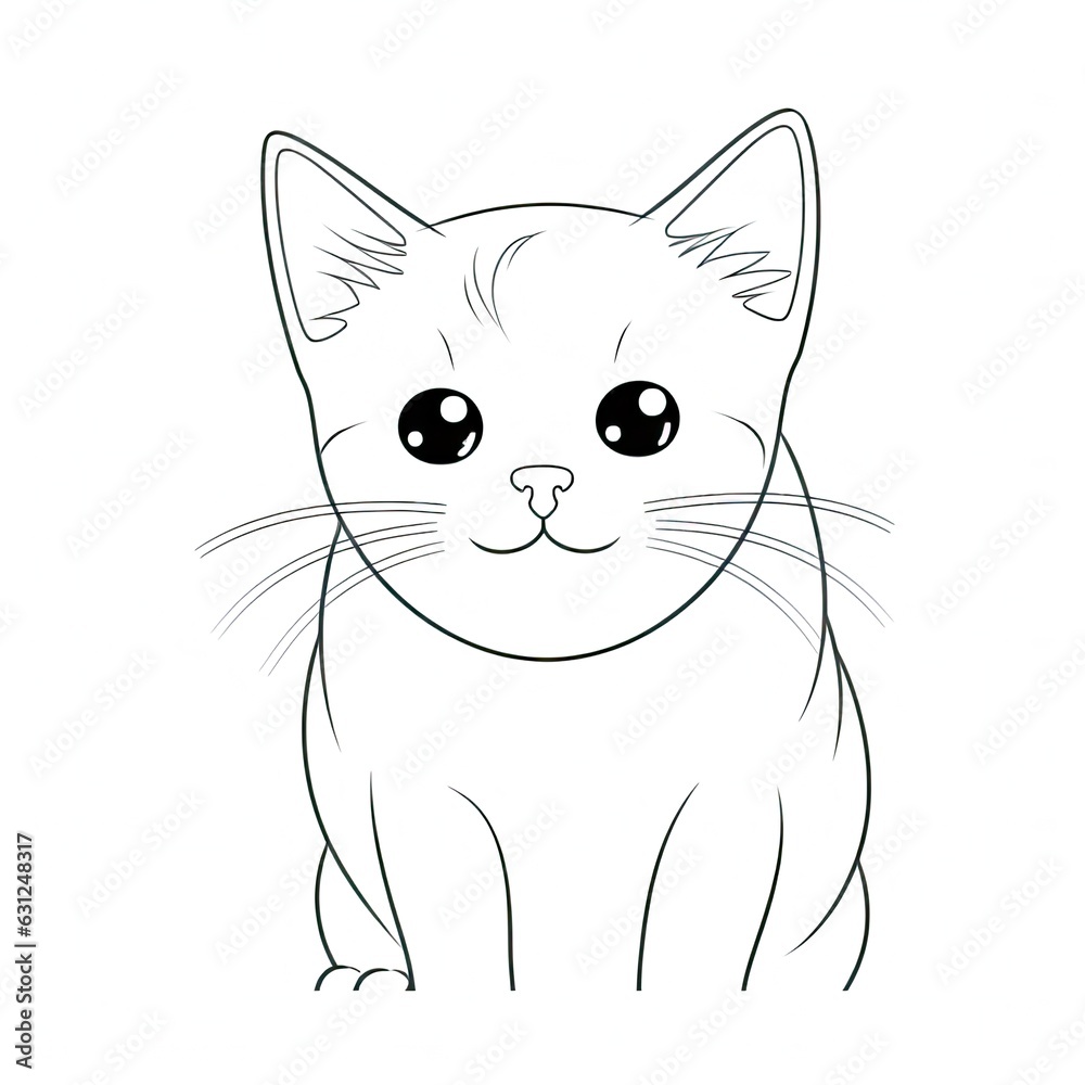 Fototapeta premium illustration of a cat