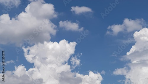 Timelapse of cloudy with blue sky.