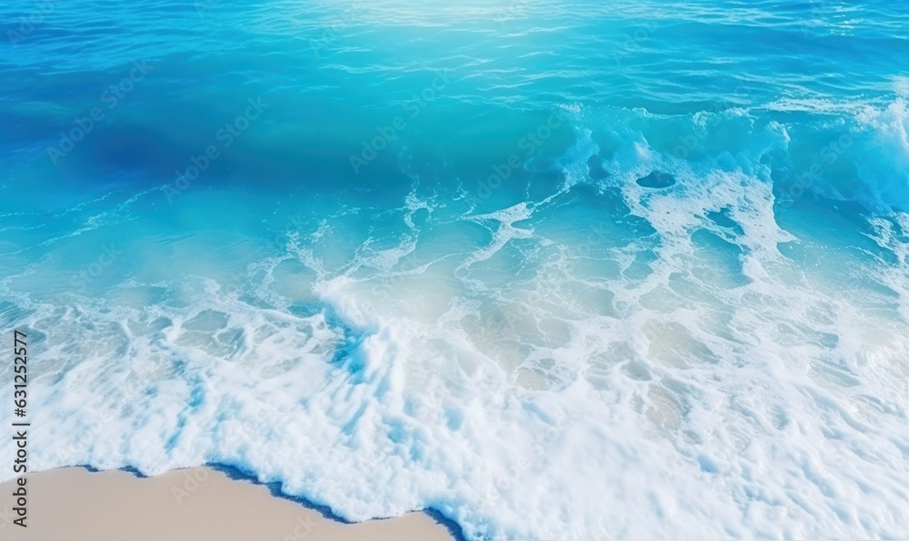 Ocean wave background. Blue wave. AI generative Ocean wave background. Blue wave. AI generative