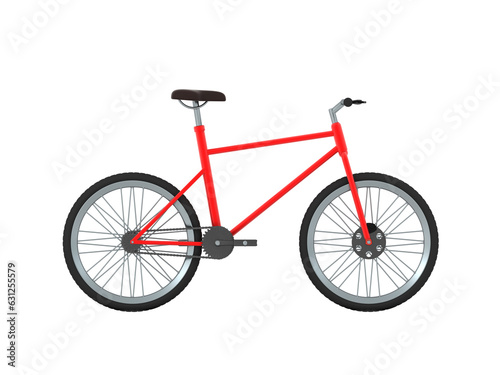 3D Rendering of a bicyle viewed from the side