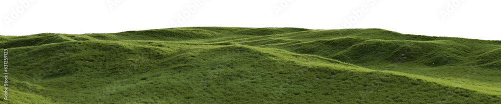 Meadow and Grassland as far as the eye can see with isolated on transparent background - PNG file, 3D rendering illustration for create and design or etc Meadow and Grassland as far as the eye can see with isolated on transparent background - PNG file, 3D rendering illustration for create and design or etc