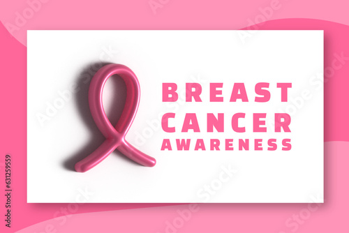 Breast cancer awareness month, landing page vector illustration