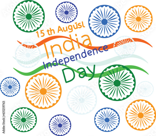 flag background 15 august is India Independence Day vector
