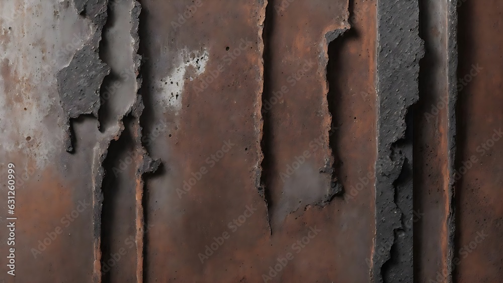 Used, rusty metal background texture with imperfections. Generative AI. Used, rusty metal background texture with imperfections. Generative AI.