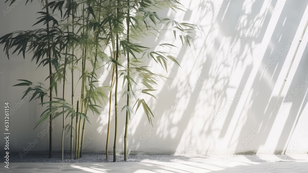 bamboo background with sunlight, generative ai bamboo background with sunlight, generative ai