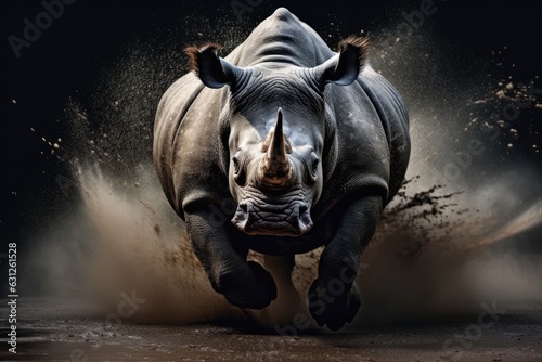ai generated rhinoceros illustration