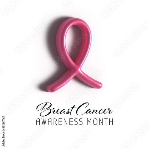 Breast cancer awareness month, landing page vector illustration