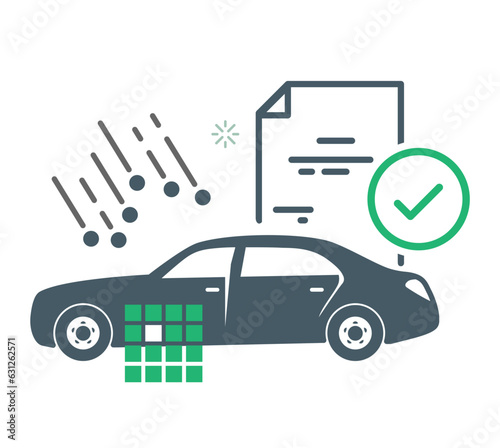 Car Insurance Claim for Hailstorm Damage - Stock Icon