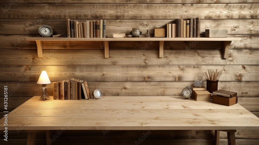 Home Office copy space, Generative AI Home Office copy space, Generative AI