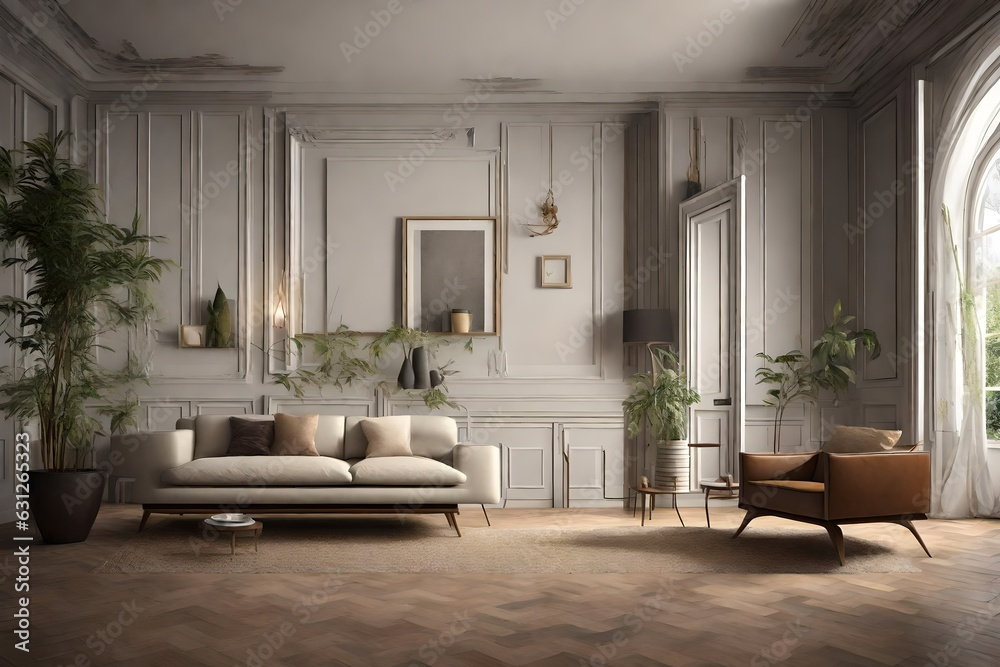 Digitally generated home interior for picture frames, painting placement, or advertising template Digitally generated home interior for picture frames, painting placement, or advertising template