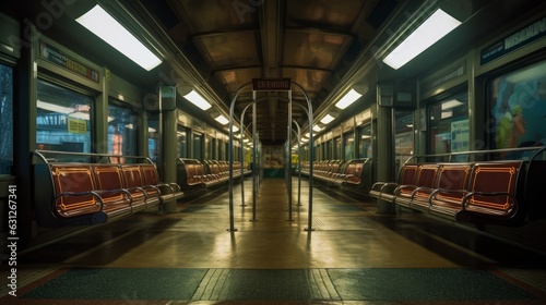 Empty Public Transportation. AI generated