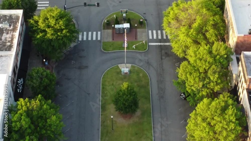 Downtown Columbus Georgia Broadway drone video photo