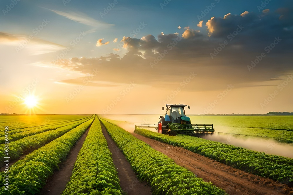 tractor in field generating by AI technology tractor in field generating by AI technology