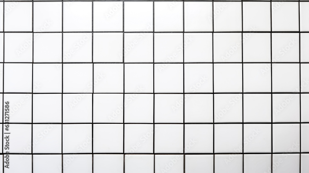 A white tile wall with a chequered background creates a stylish bathroom. A white tile wall with a chequered background creates a stylish bathroom.