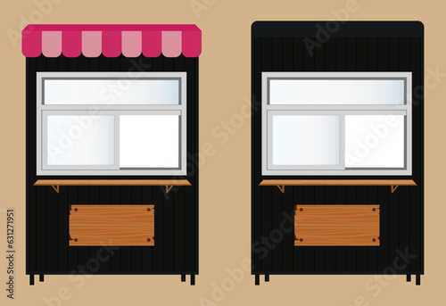 Street caffe cart Concept design illustration vector eps. Easy to editable file.
