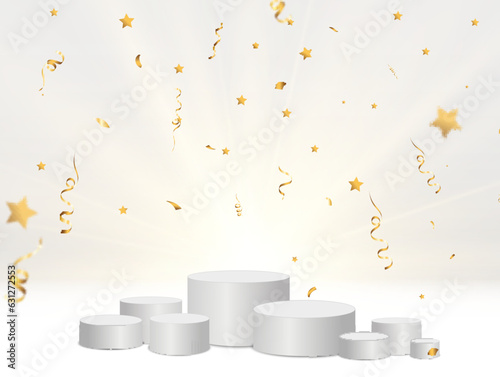 Vector illustration for award winners. Pedestal or platform for honoring prize winners.	
