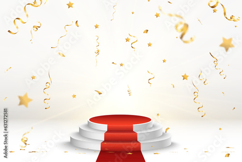 Vector illustration for award winners. Pedestal or platform for honoring prize winners.	
