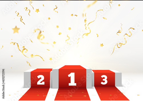Vector illustration for award winners. Pedestal or platform for honoring prize winners.	
