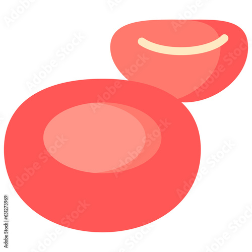 red blood cell flat style icons