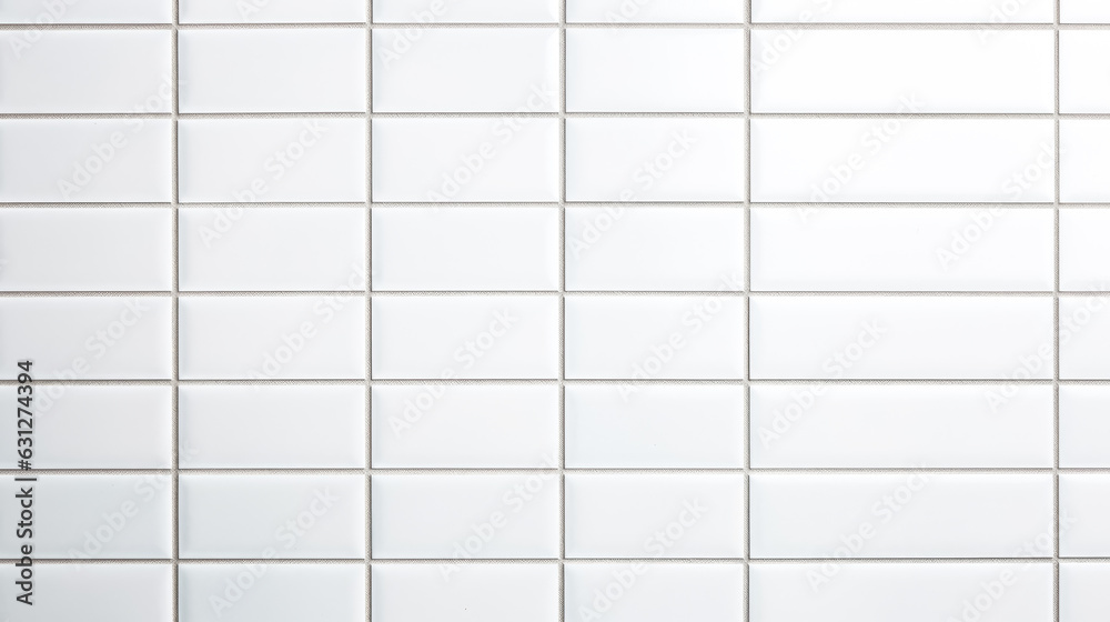 He inspects a white chequered wall tiling in a bathroom. He inspects a white chequered wall tiling in a bathroom.