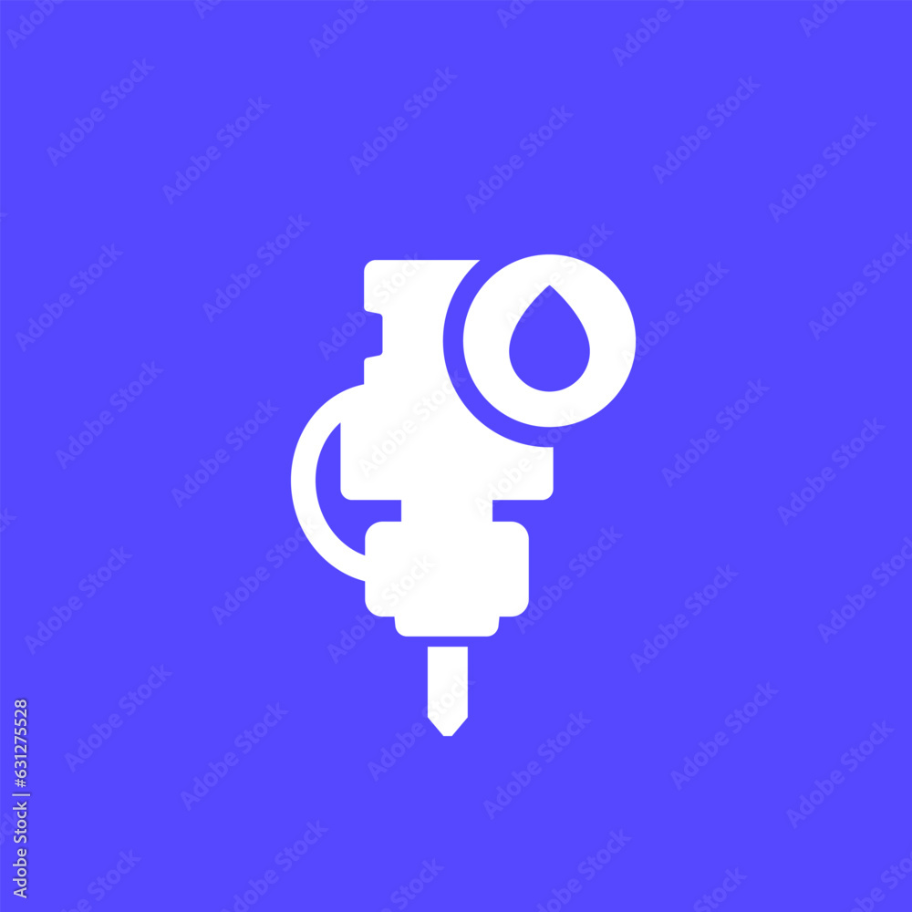 Cutting with a water, CNC vector icon Cutting with a water, CNC vector icon