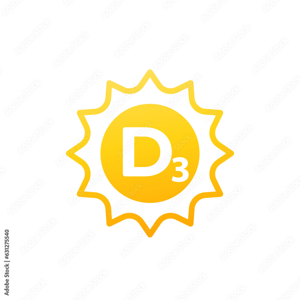 d3 vitamin icon on white d3 vitamin icon on white