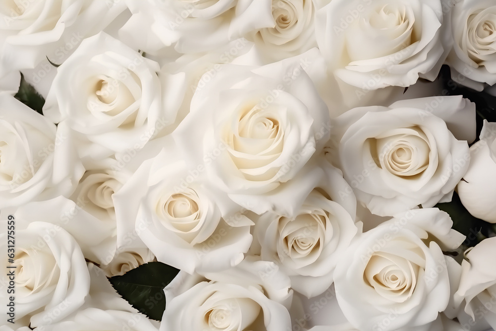 Obraz premium Natural white roses background.